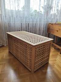 Ikea drewniany stolik HOL akacja ławka skrzynia