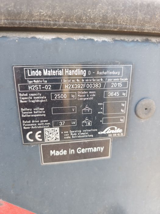 Wózek widłowy LINDE H25 Tylko 4800 mth!!!