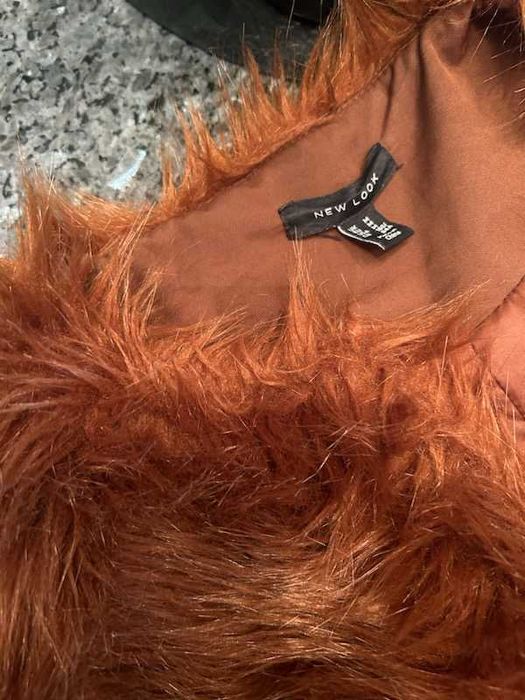 Fajne futerko sztuczne - kolor miedziany r.L