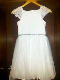 Biała sukienka rozm 134