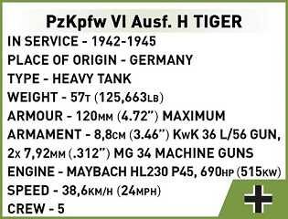 Klocki Cobi 2710 Niemiecki Czołg Ciężki Panzerkampfwagen Vi Tygrys 131