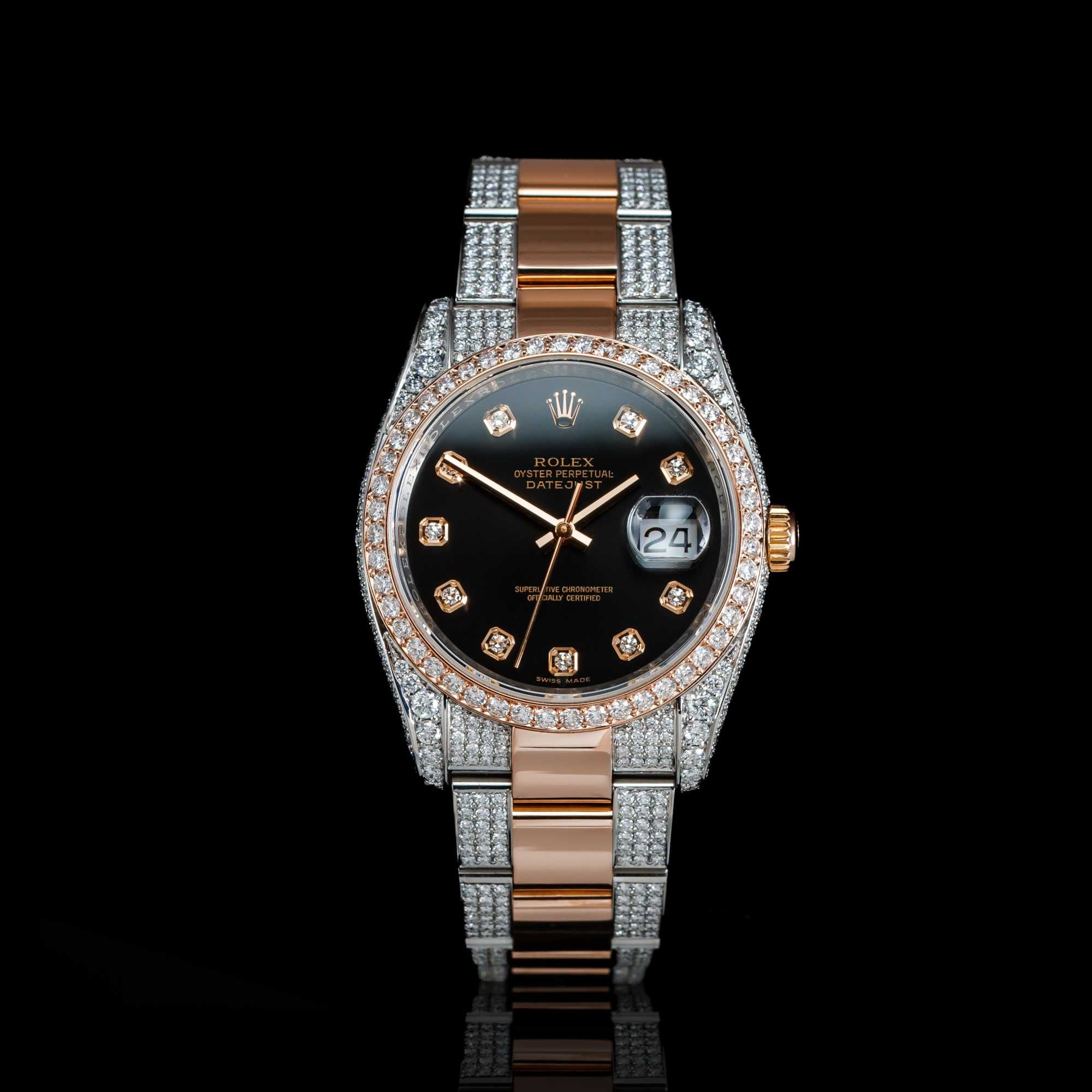 Diamentowy Rolex Datejust 36 różowe złoto