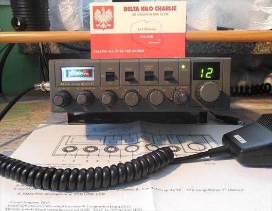 Stacja bazowa CB radio VIKING antena zasilacz Midland Uniden President