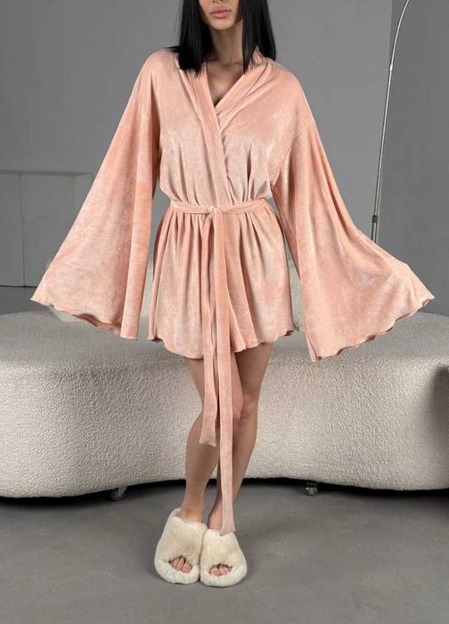 Велюровий жіночий жэнский міні халат