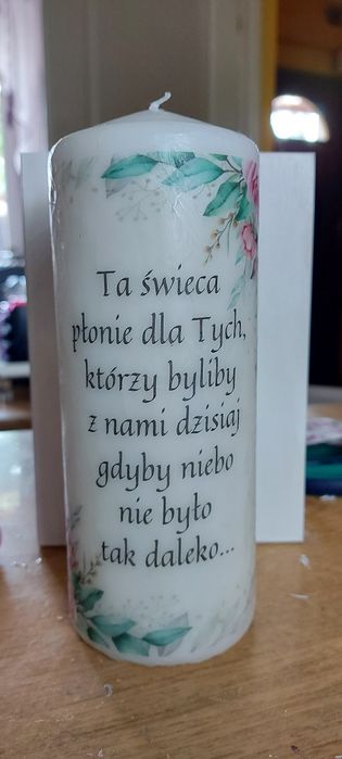 Świeca z nadrukiem