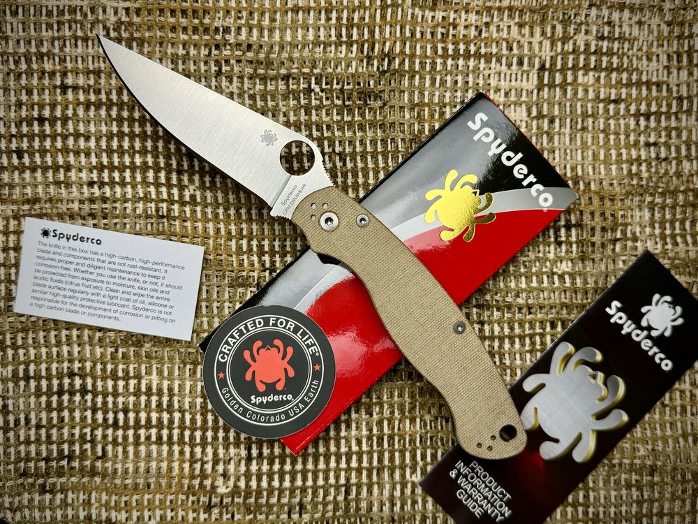 Нож Spyderco Military 2 Brown Micarta Compression Lock CPM-CruWear