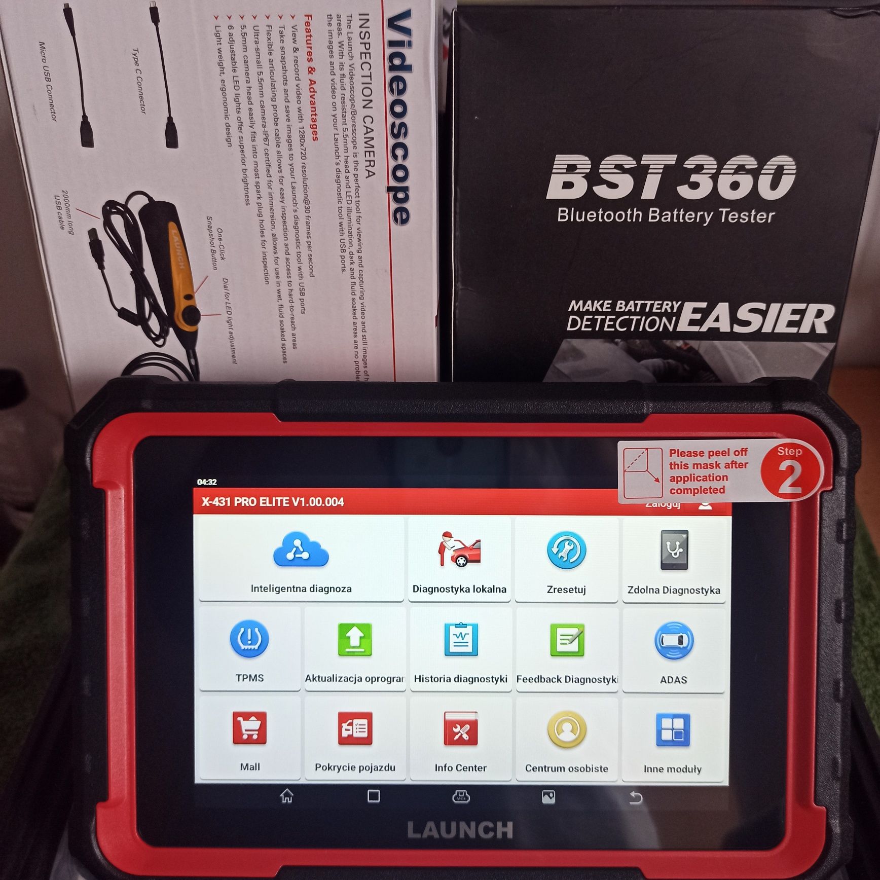 Komputer diagnostyczny, tester, skaner Launch x431  Pro elite+prezent