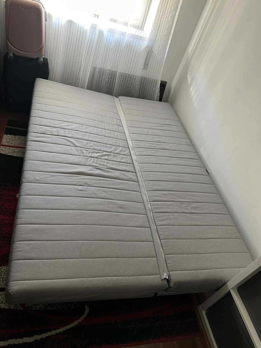 Sofá cama cinzento IKEA