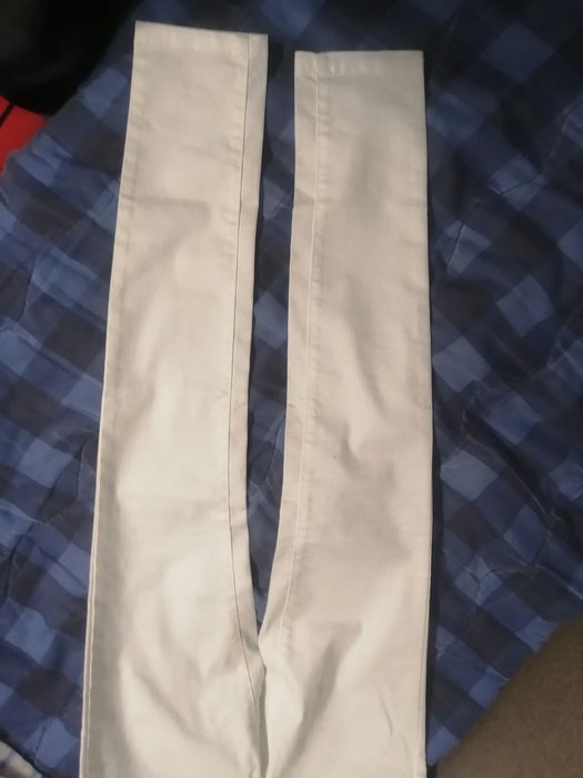Белые skinny штаны стрейчевые лосины на высокую девочку р. 152-158,164