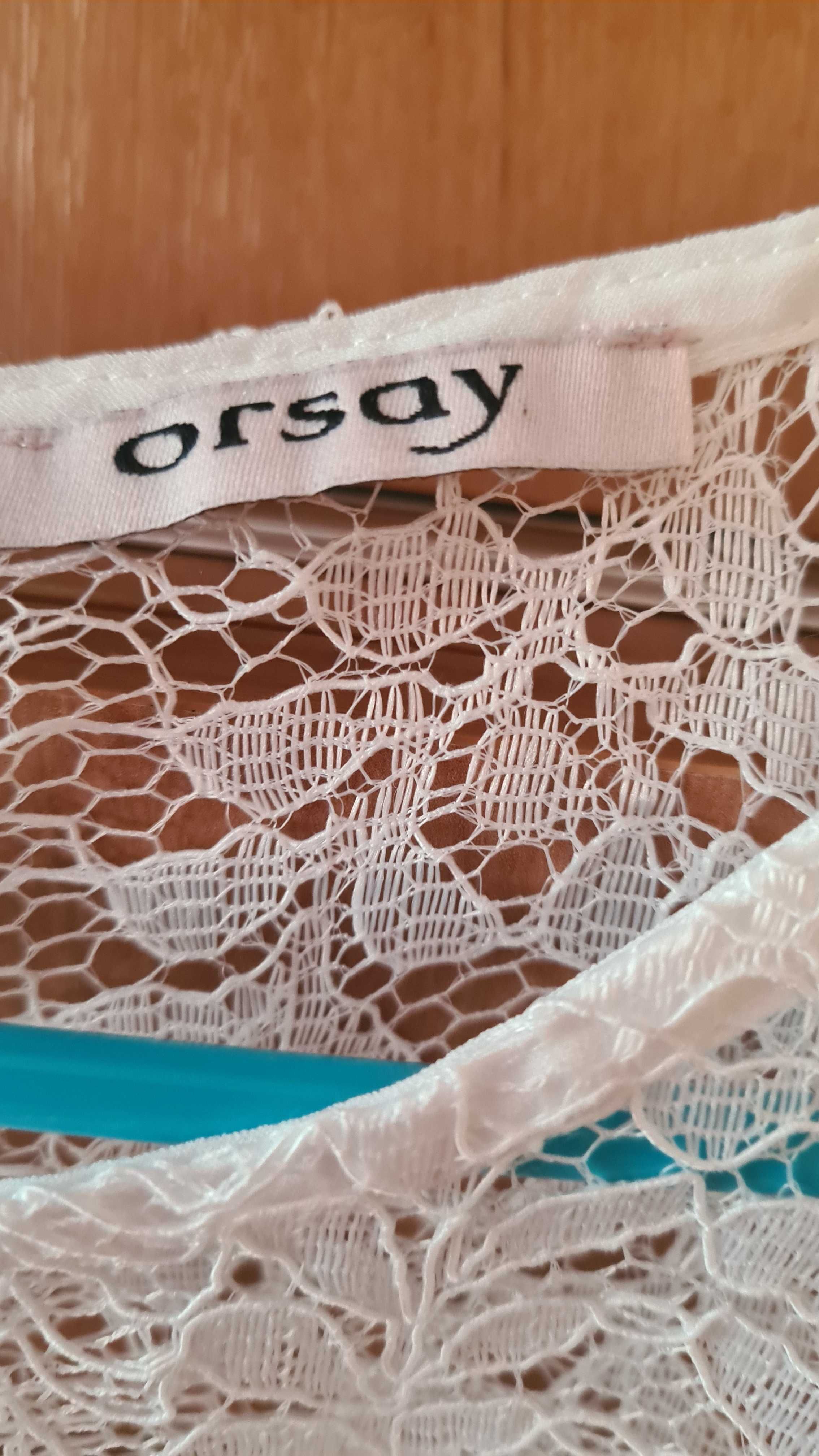 Orsey - NOWA biała z piękną nakładką koronkową, roz. XL, 42