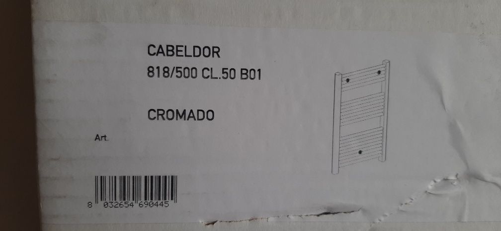 Toalheiro de parede cromado CABELDOR