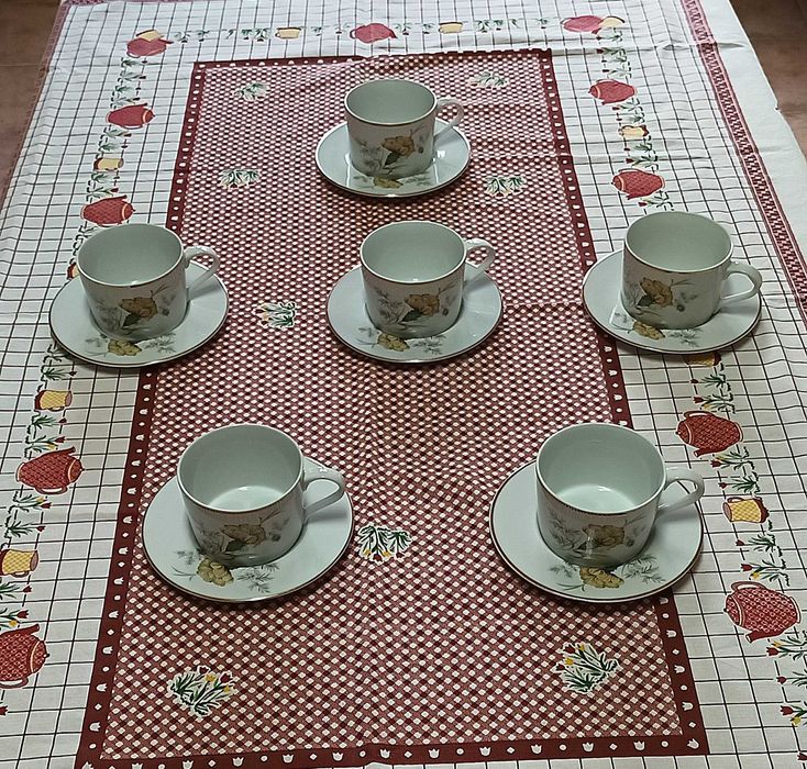 Conjunto de 6 Chávenas com Pires SPAL