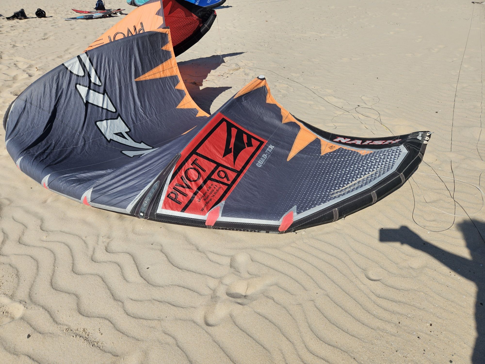 kite naish pivot 9m com barra slingshot sentry