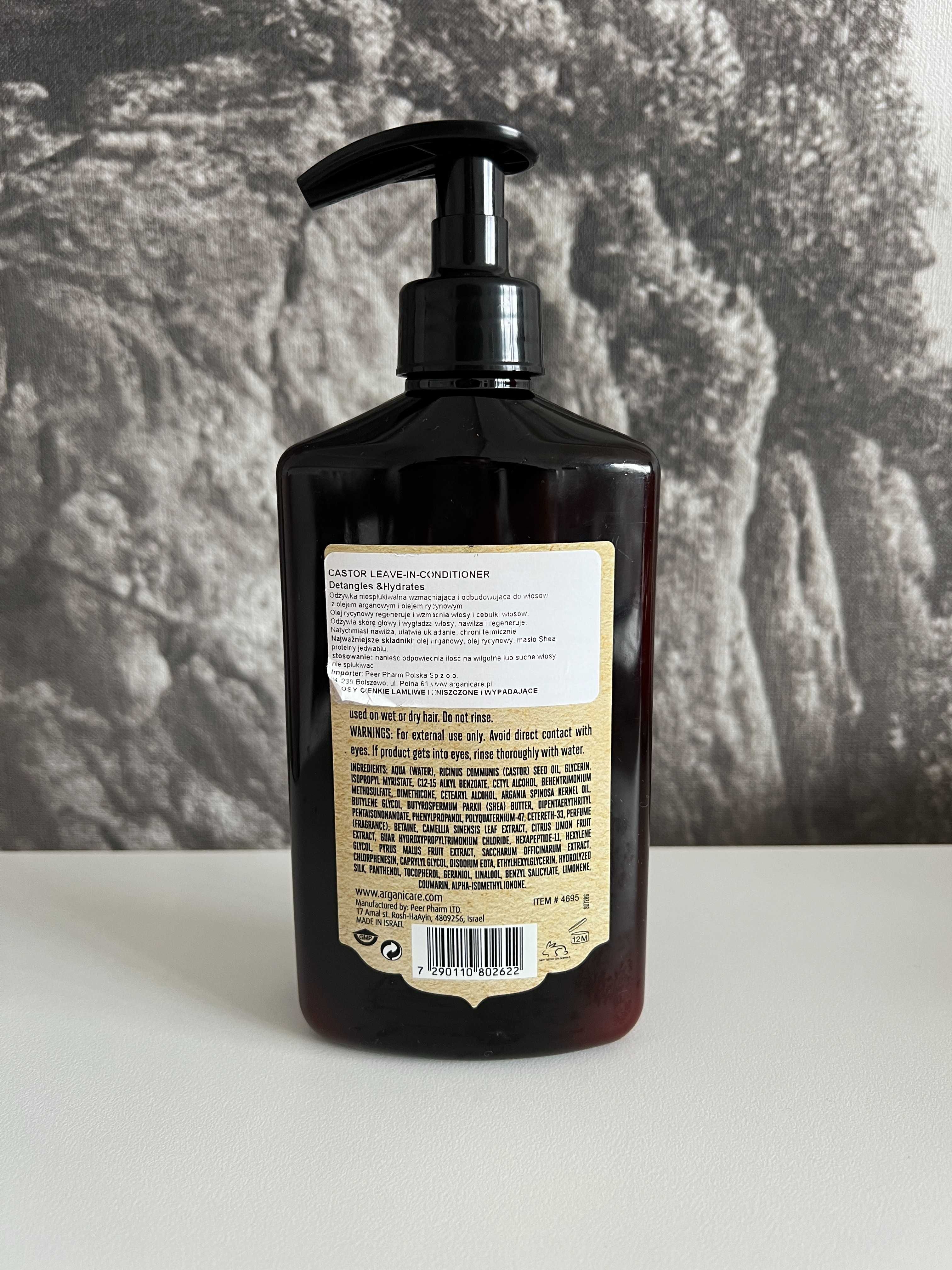 Arganicare Castor Odżywka Bez Spłukiwania 400ml