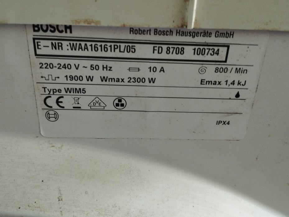 пралки Bosch waa16161pl, двигун