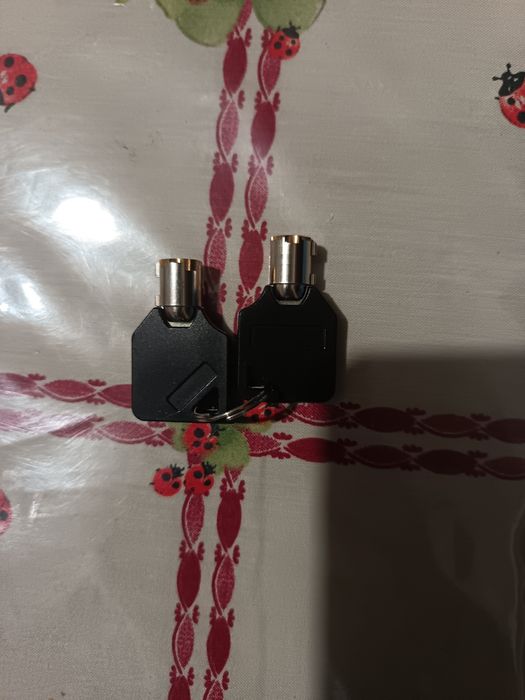 cadeado para moto ou bicicleta cor verde com 2 chaves + oferta brindes