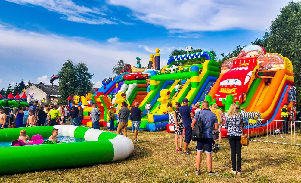 tani dmuchany zamek zjeżdzalnia, euro bungee, dmuchańce