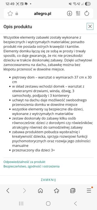 Garaż Wader Play House Auto serwis