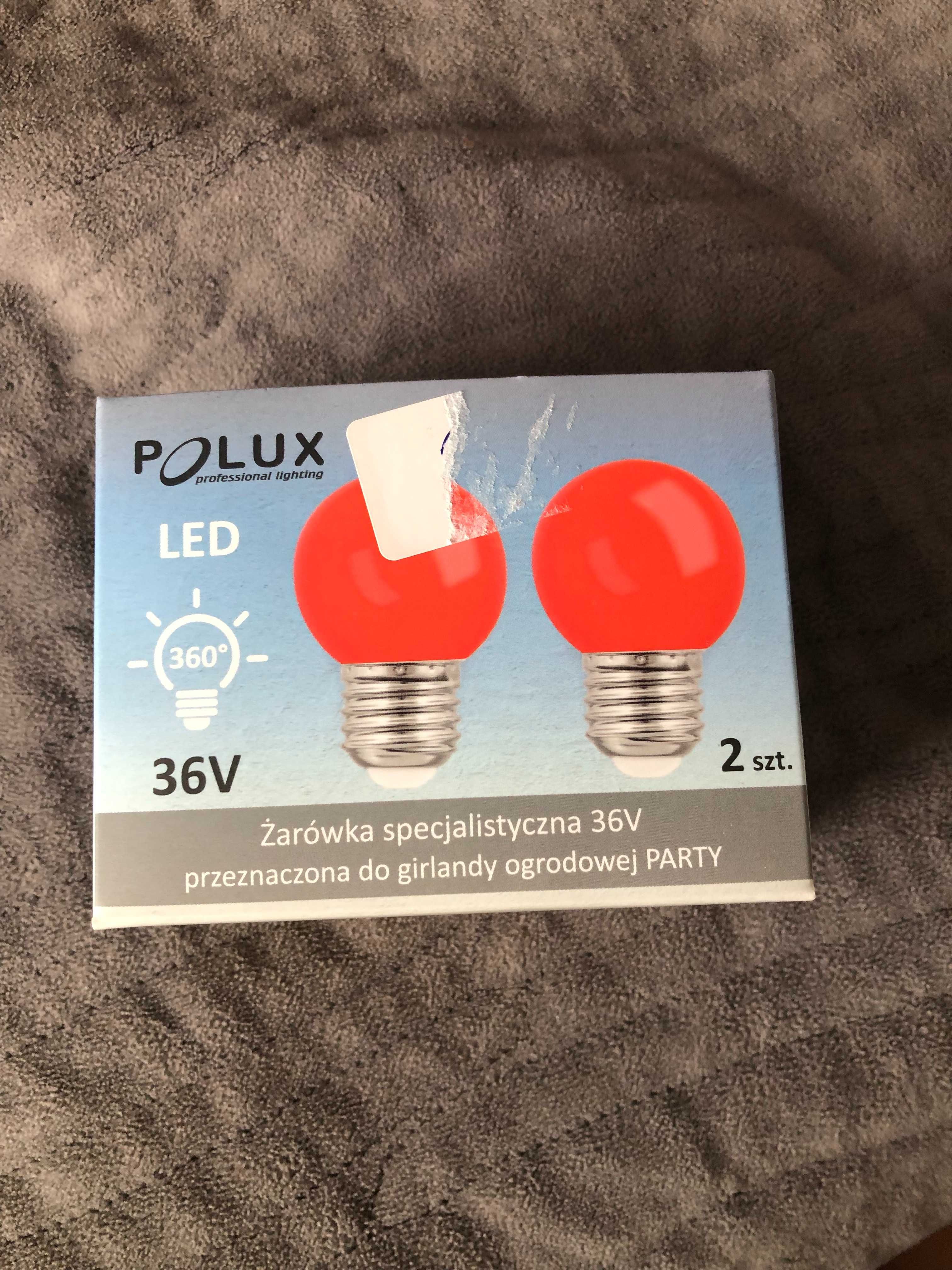Nowe 2x ŻarówkiI LED do Girlandy Ogrodowej 36V czerwone
