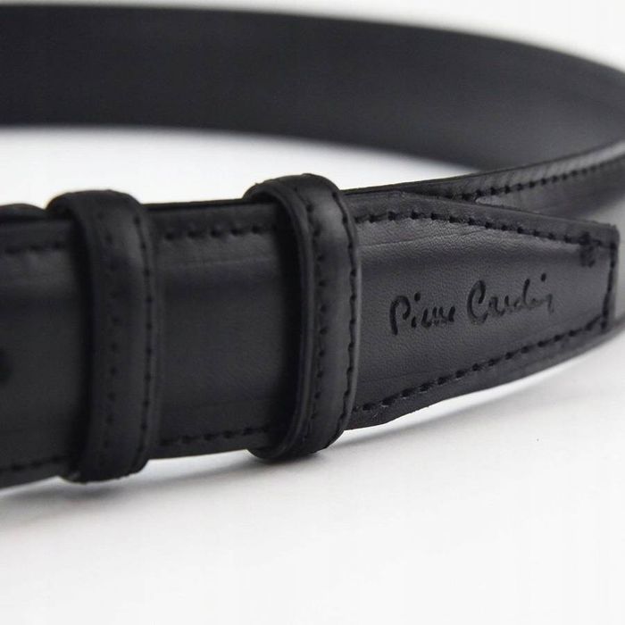 skórzany pasek męski z klasyczną klamrą - pierre cardin 100