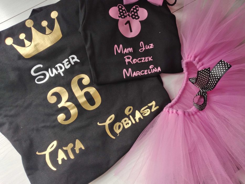 Komplet na roczek pierwsze urodziny dziewczynka