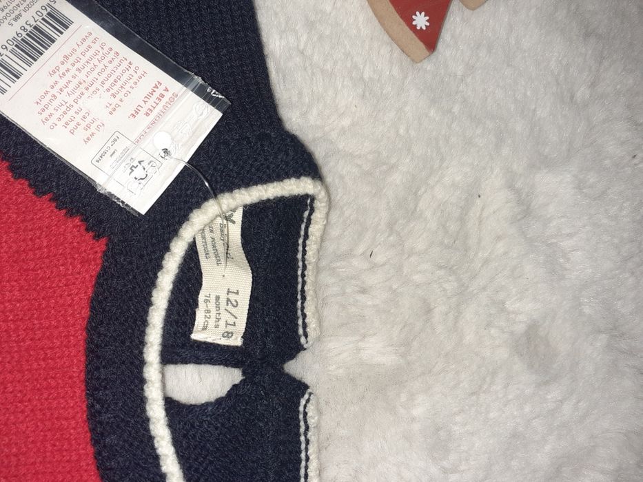 Novo! Camisola de malha Natal. Tamanho 12-18meses