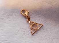 Zawieszka charm Insygnia Śmierci Harry Potter przywieszka złota symbol