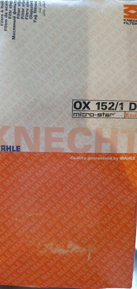 Фильтр масляный OX 152/1D MAHLE | KNECHT