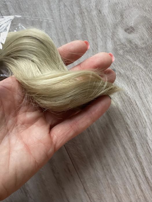 Kitka blond doczepiana, doczepy, zagęszczenie włosów, dopinany kucyk