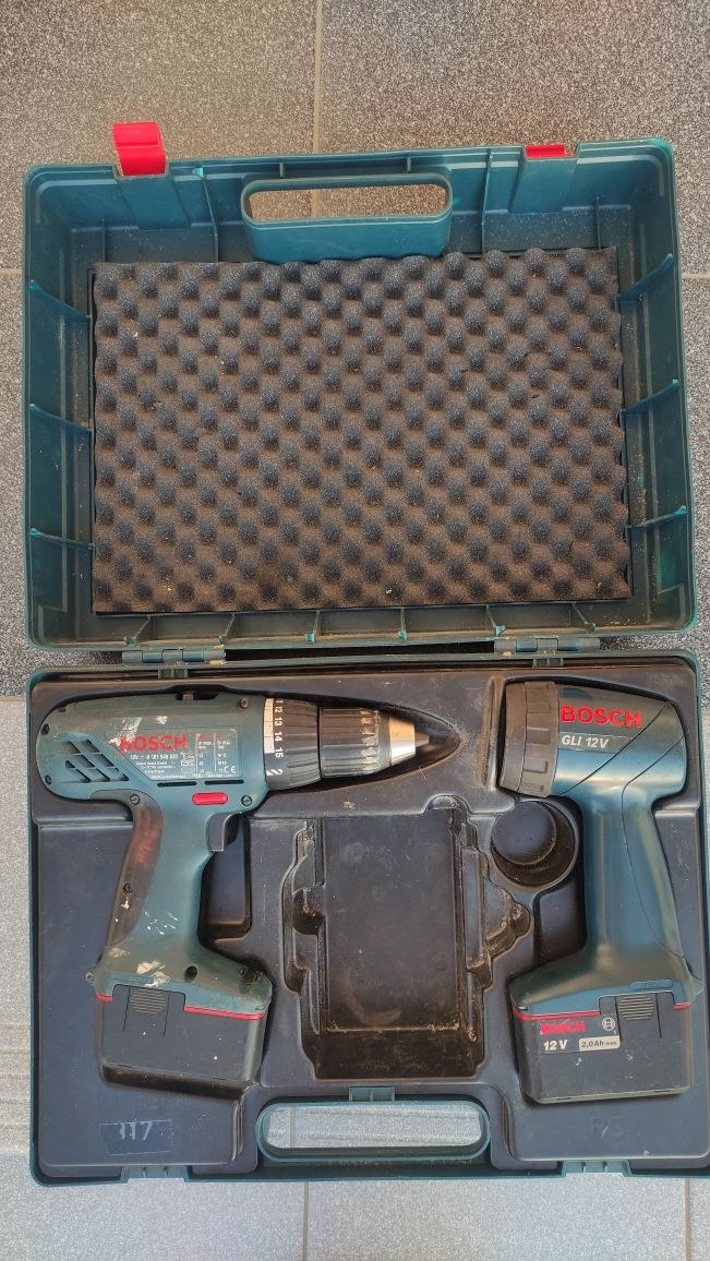 Bosch wiertarko - wkrętarka 12V GSR 12VE-2 + latarka 12V