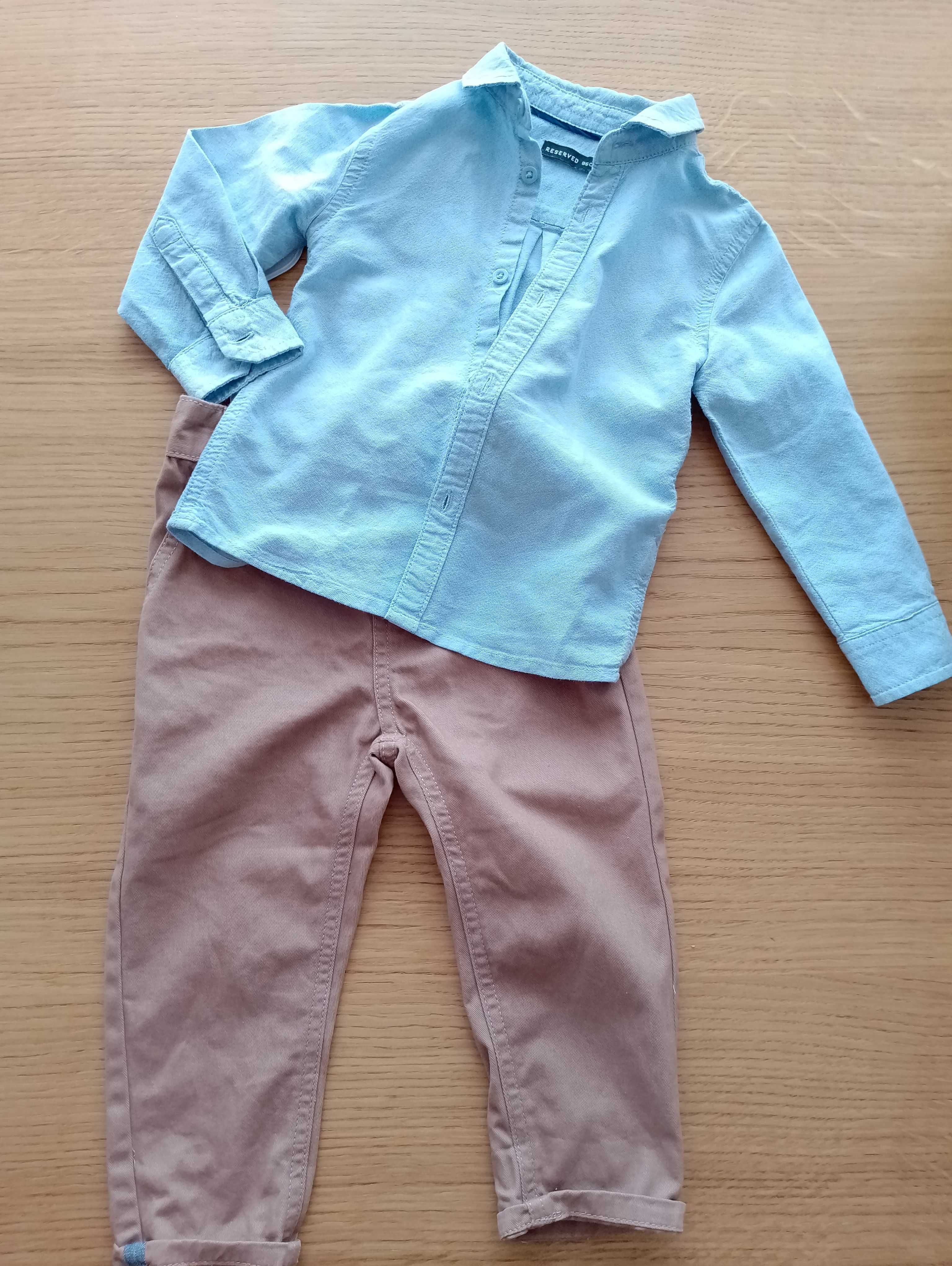 Eleganckie ubrania koszula spodnie 86 chlopiec reserved