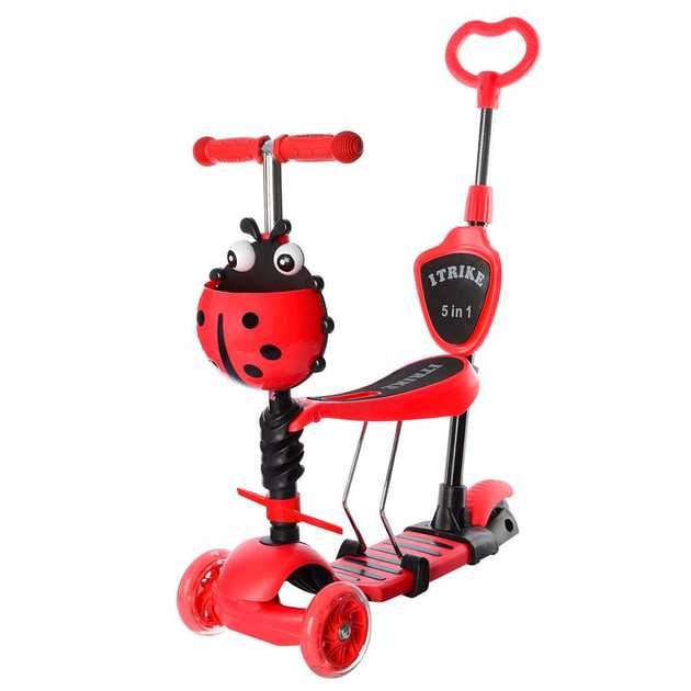 Дитячий триколісний самокат "Мурашка", червоний