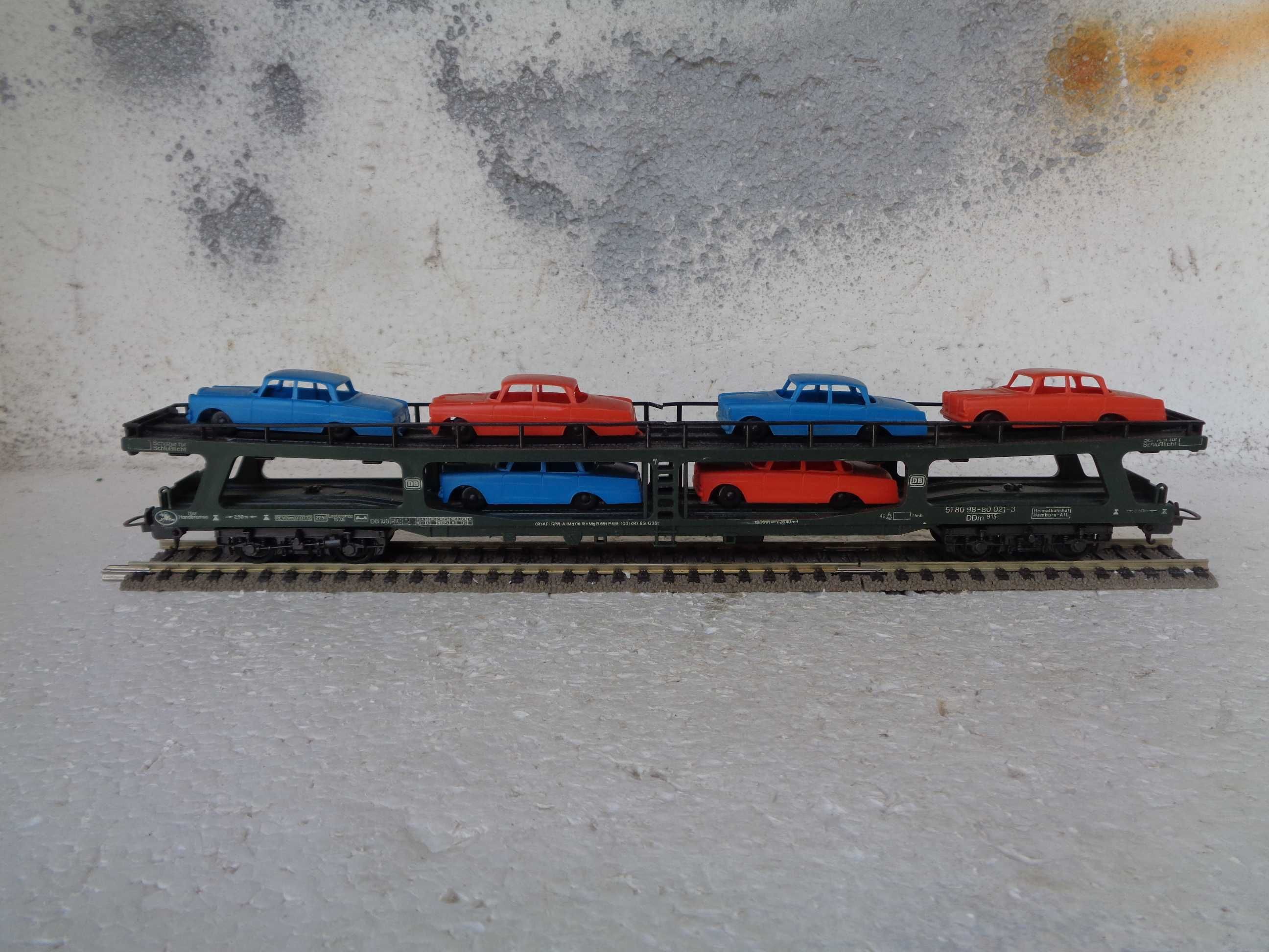 1:87 LIMA Vagão porta automoveis da DB comboio com carros