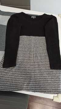 Ciążowa sukienka z długim rękawem, długa bluzka, tunika, rozmiar M