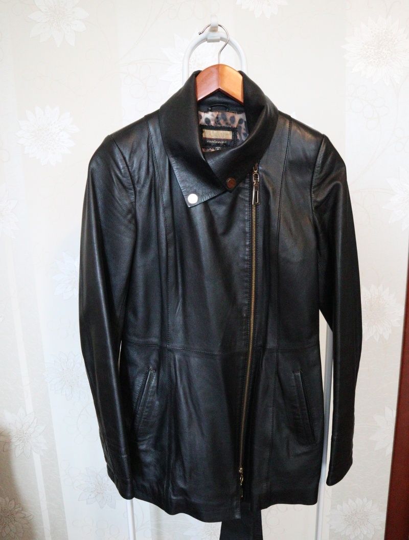 Кожаная куртка как новая (натуральная кожа) демисезон размер 44 S