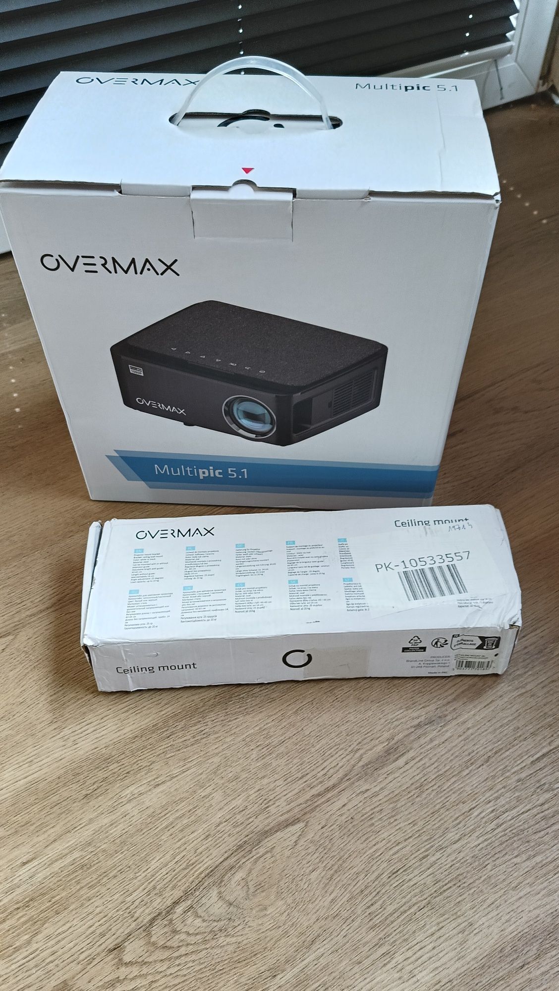 Projektor OVERMAX Multipic 5.1 wraz z uchwytem do montażu