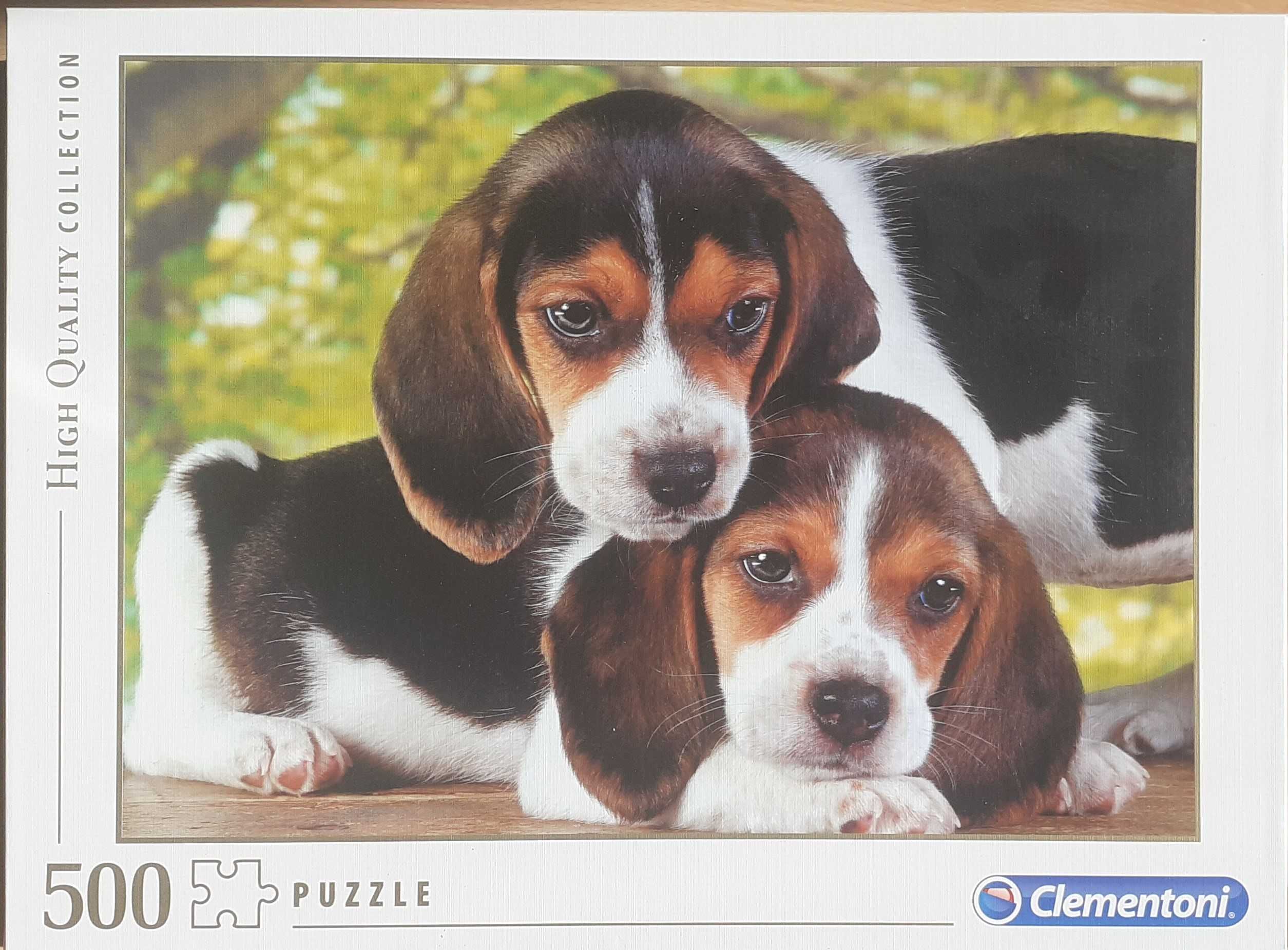 Puzzle 500, 2 psy beagle, Clementoni - nowe