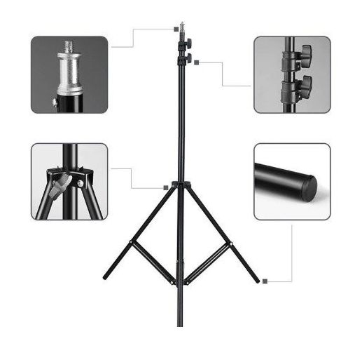 Штатив для кільцевої лампи, Студійна фото стійка 2.1м