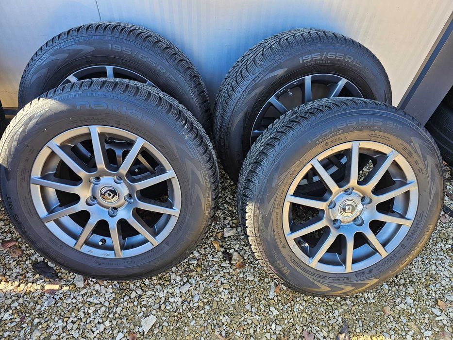 Alufelgi 15 Vw Kola zimowe  5x112 Volkswagen opony zimowe 195/65/15