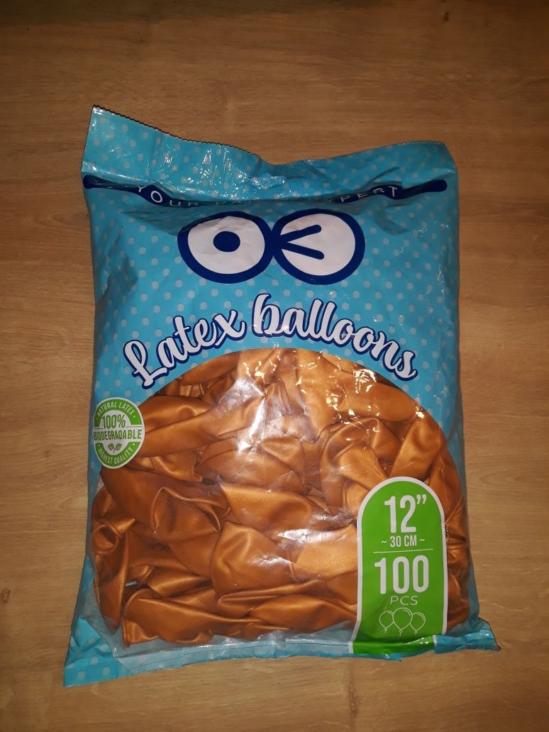 Balony złote 100 sztuk