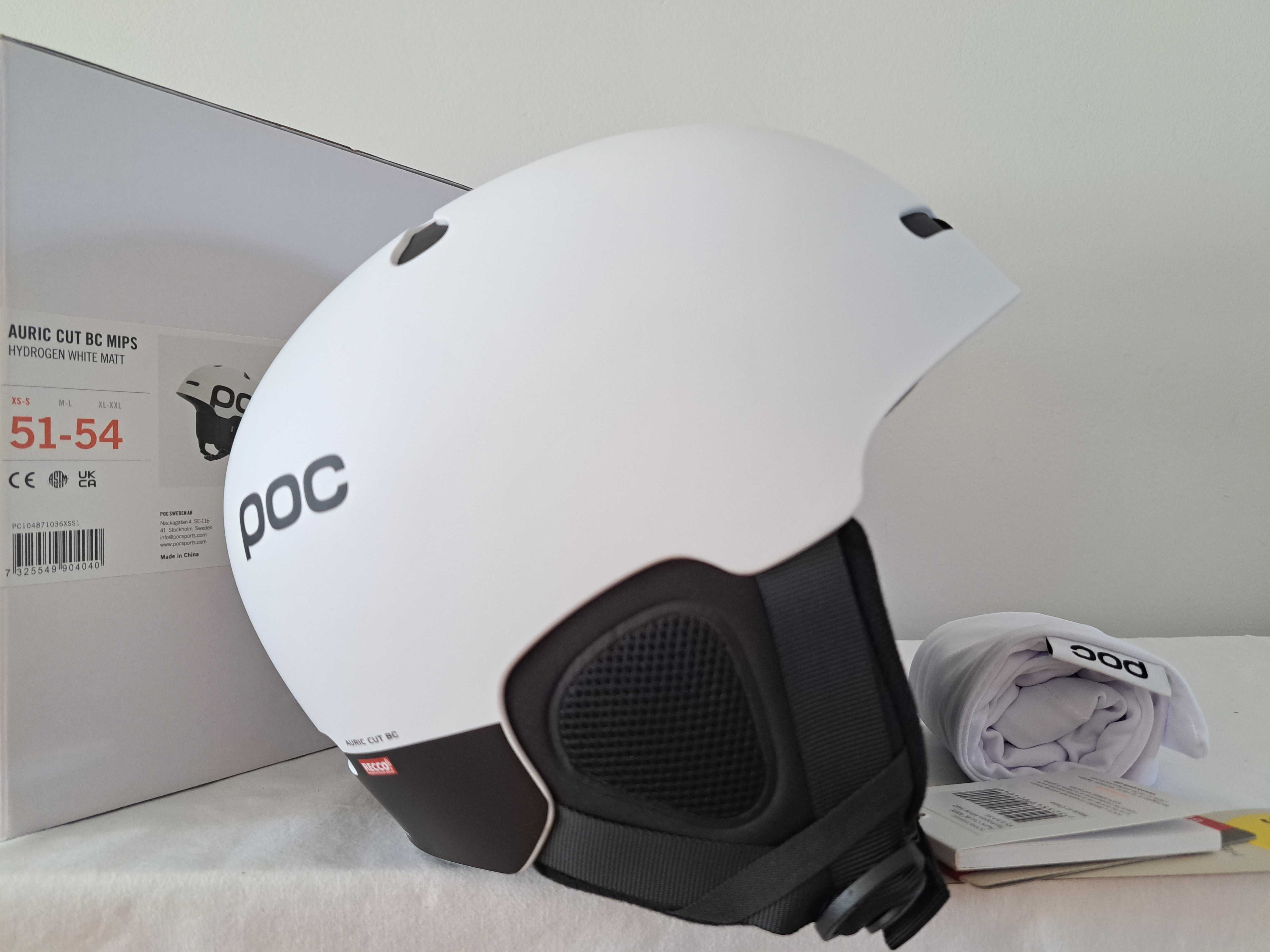 Kask narciarski POC Auric Cut BC Backcountry Mips White XS/S 51-54cm
