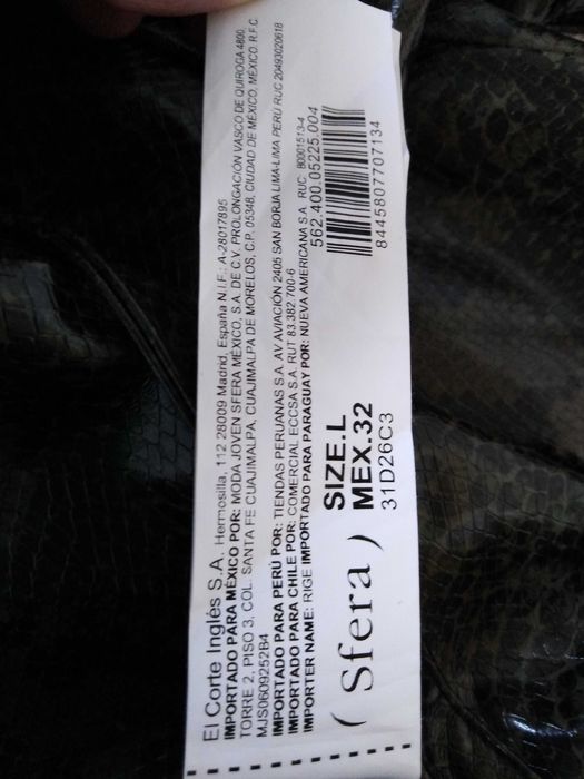 Vestido Capa Camuflado Tipo Pele Cobra Sfera Collection L