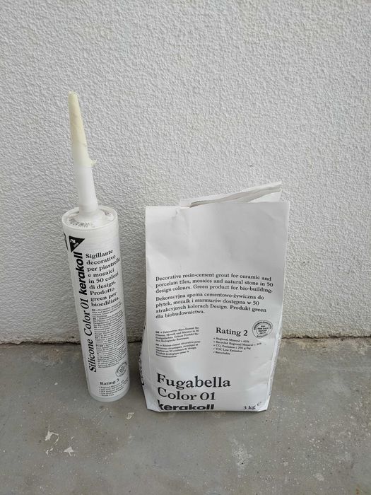 Fuga i silikon Kerakoll Fugabella kolor 01 biały