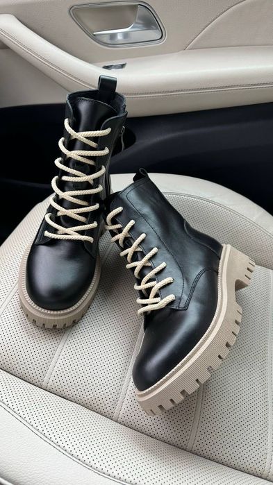 Черевики жіночі шкіряні зимові. Зимние женские ботинки