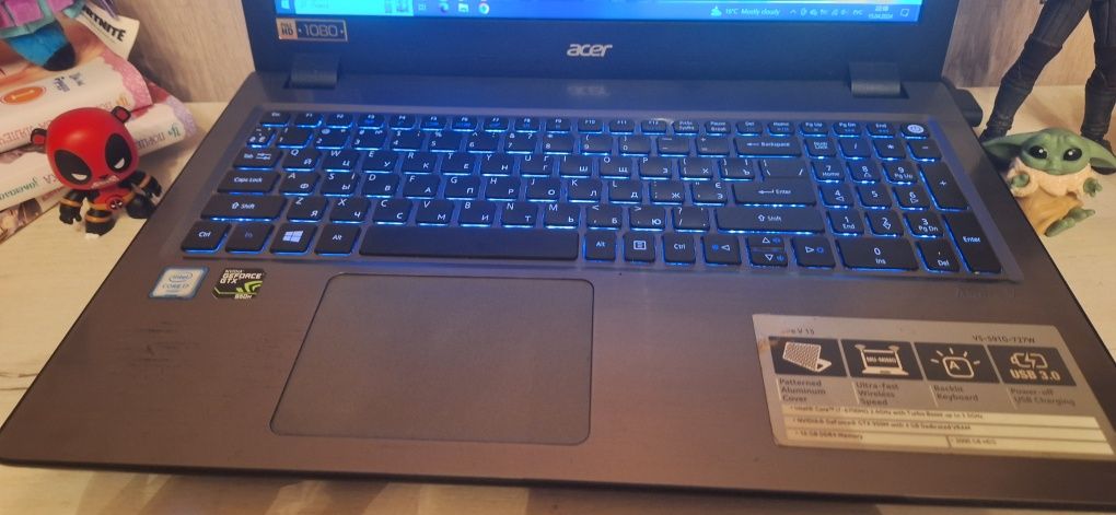 Продам ноутбук Acer aspire  v 15, nvidia 950m