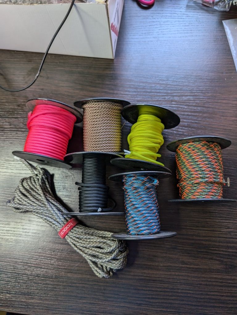 Paracord 550. Високоякісний паракорд 550 lbs, 4 мм, 250 кг , НЕЙЛОН.