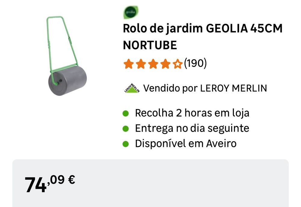 Rolo para Relvado Jardim