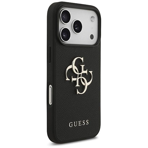 Etui Guess Grained Big 4G & Classic Logo na iPhone 17 Pro - czarne