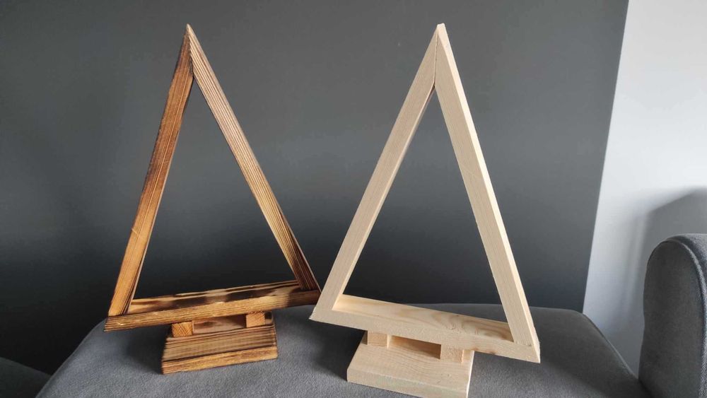 Choinka drewniana 53cm opalana