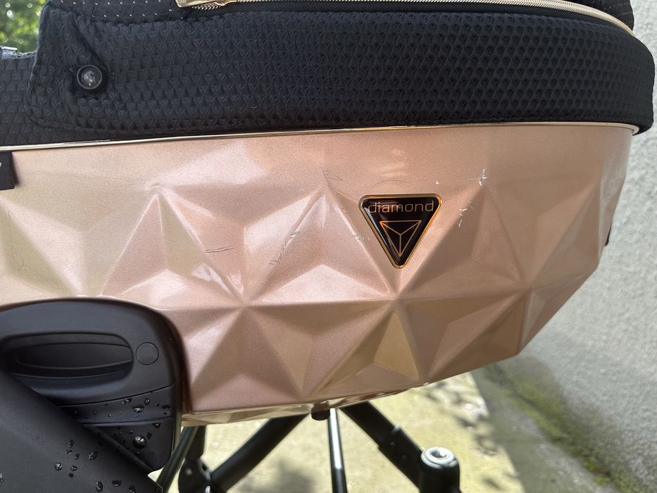 Junama Diamond Mirror Satin wózek wielofunkcyjny 2w1 Black Cooper 02